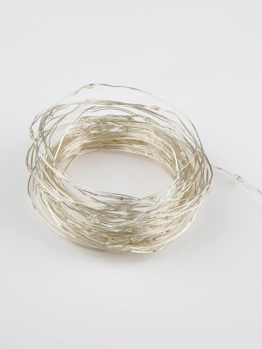 фото светодиодная гирлянда uniel роса белый uld-s1000-100/scb/3aa white ip20 dew ul-00007186 | 220svet.ru