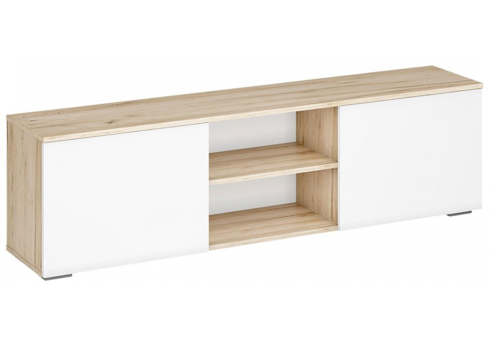 фото гостиная комплектация 2 woodville алетра дуб крафт серый / глянец белый 580878 | 220svet.ru