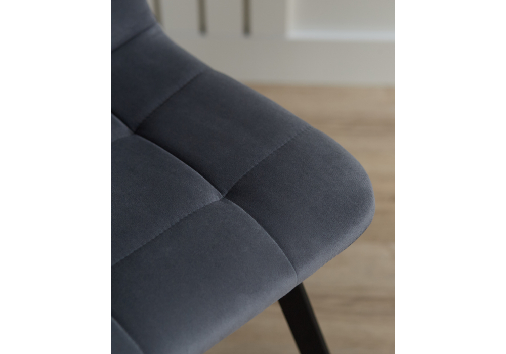 фото стул на металлокаркасе woodville чилли темно-серый / черный 631628 | 220svet.ru