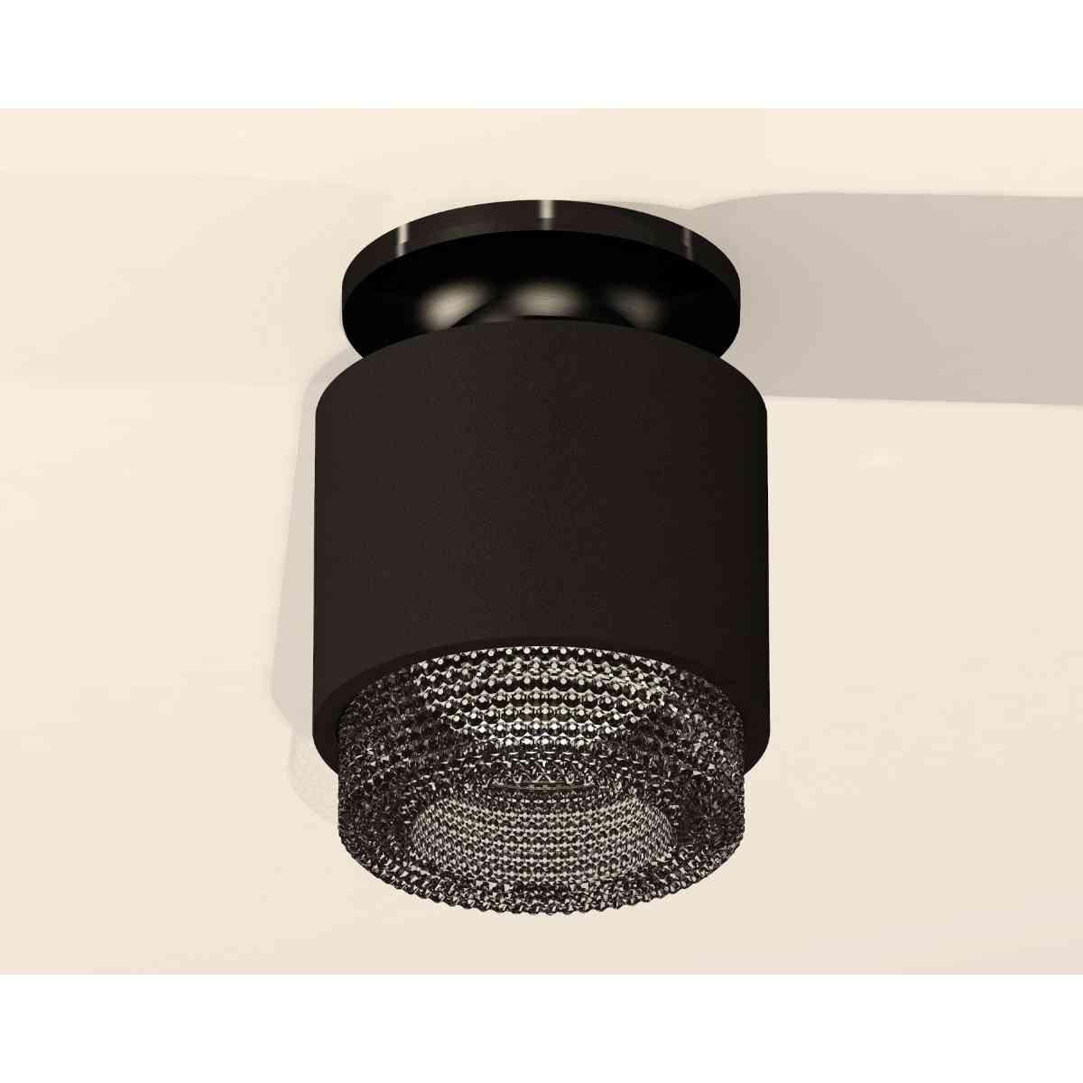 фото комплект накладного светильника ambrella light techno spot xs7511062 sbk/pbk/bk черный песок/черный полированный/тонированный (n7926, c7511, n7192) | 220svet.ru