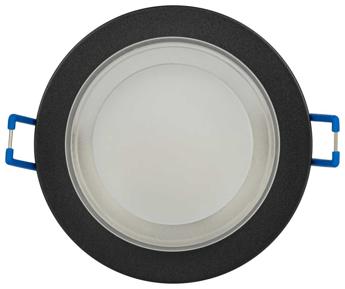 фото светильник встраиваемый декоративный эра dk107 bk под лампу mr16 gu5.3 черный б0058397 | 220svet.ru