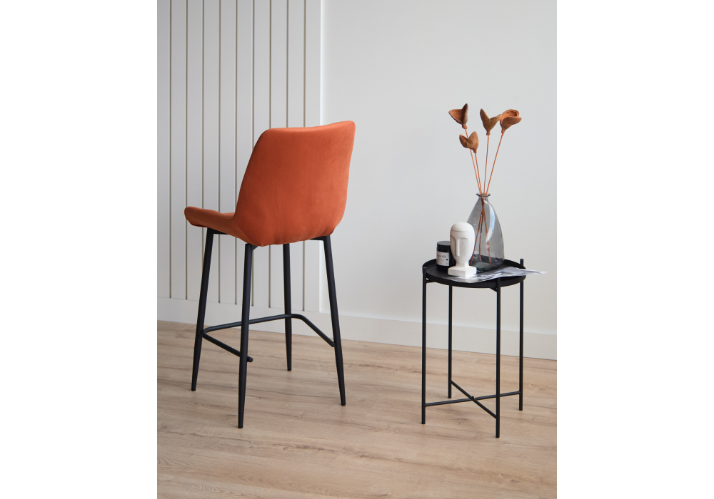фото барный стул woodville челси терракотовый / черный 632575 | 220svet.ru