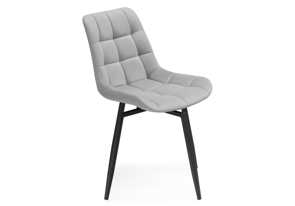 фото стул woodville челси крутящийся велюр светло-серый / черный 520598 | 220svet.ru