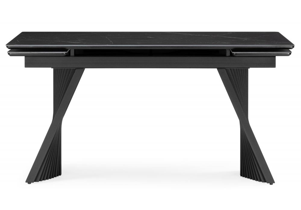 фото керамический стол раскладной woodville вейв 160(220)х89 черный мрамор shakespeare black / черный 626053 | 220svet.ru