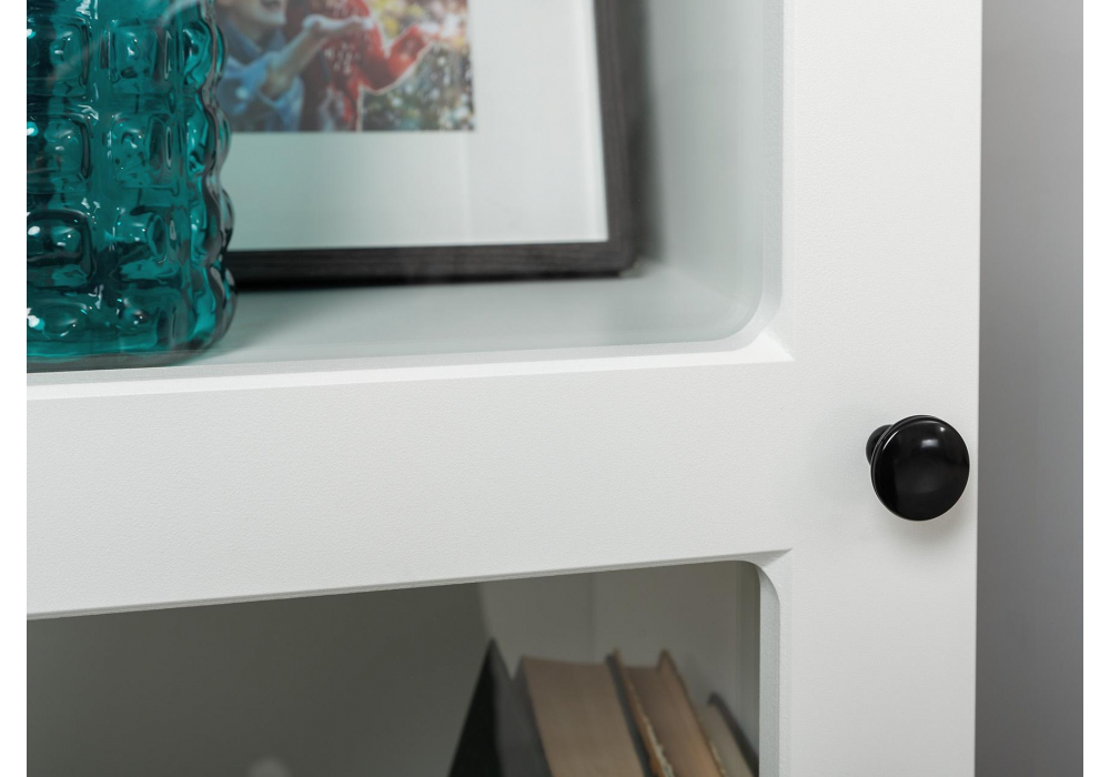 фото шкаф витрина woodville опра белый шагрень / дуб золотой craft 560068 | 220svet.ru