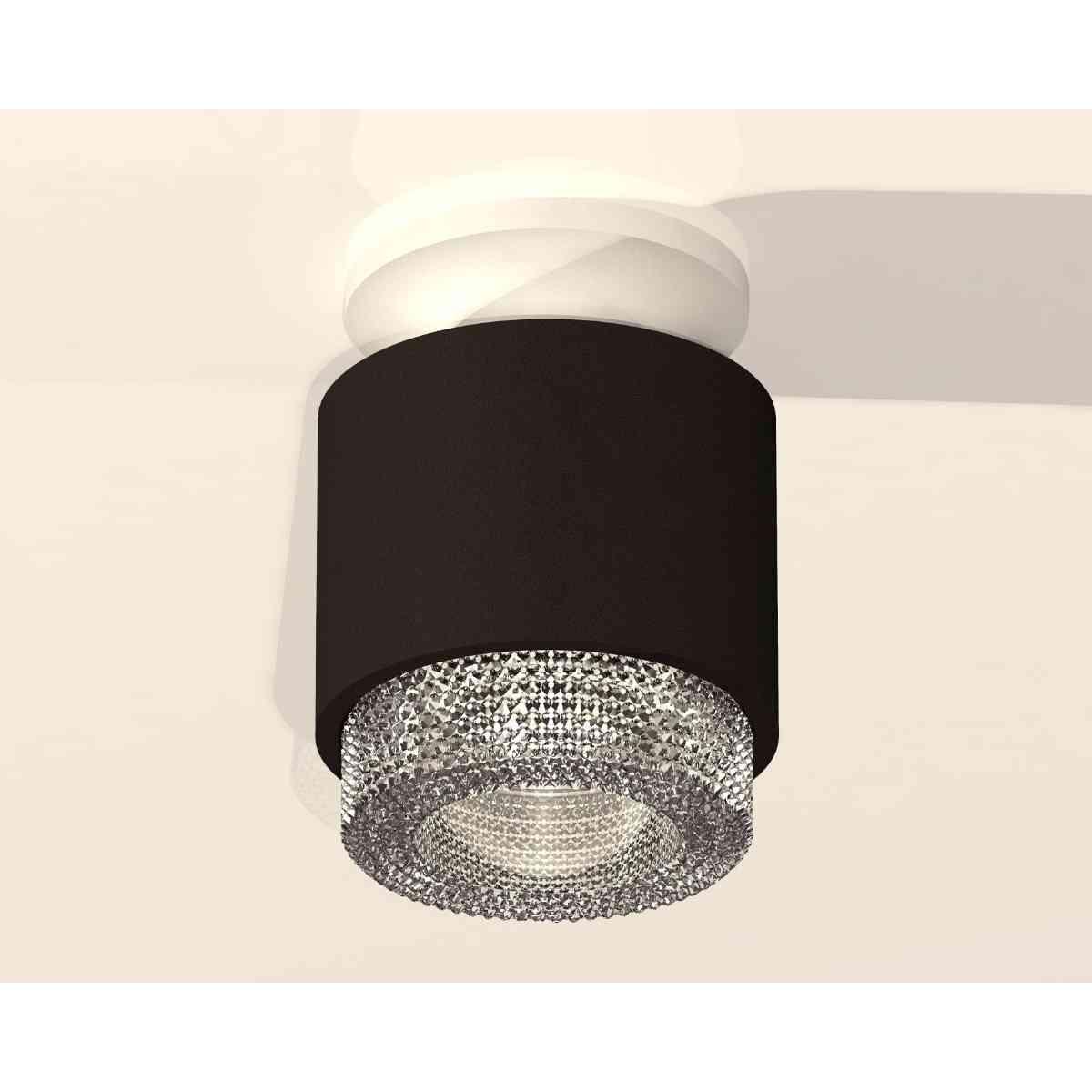 фото комплект накладного светильника ambrella light techno spot xs7511042 sbk/swh/cl черный песок/белый песок/прозрачный (n7925, c7511, n7191) | 220svet.ru