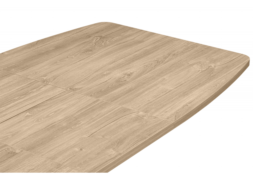 фото стол деревянный раскладной 130(170)x80 woodville индиана дуб кунео / черный 631622 | 220svet.ru