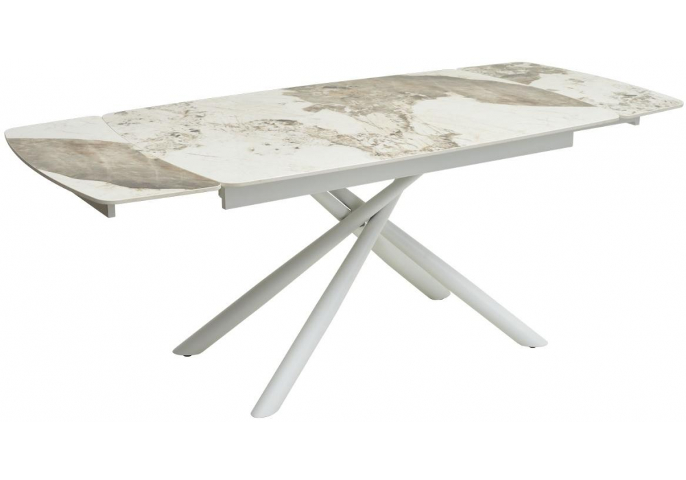 фото стол раскладной woodville rivoli pandora sintered stone / white 493167 | 220svet.ru