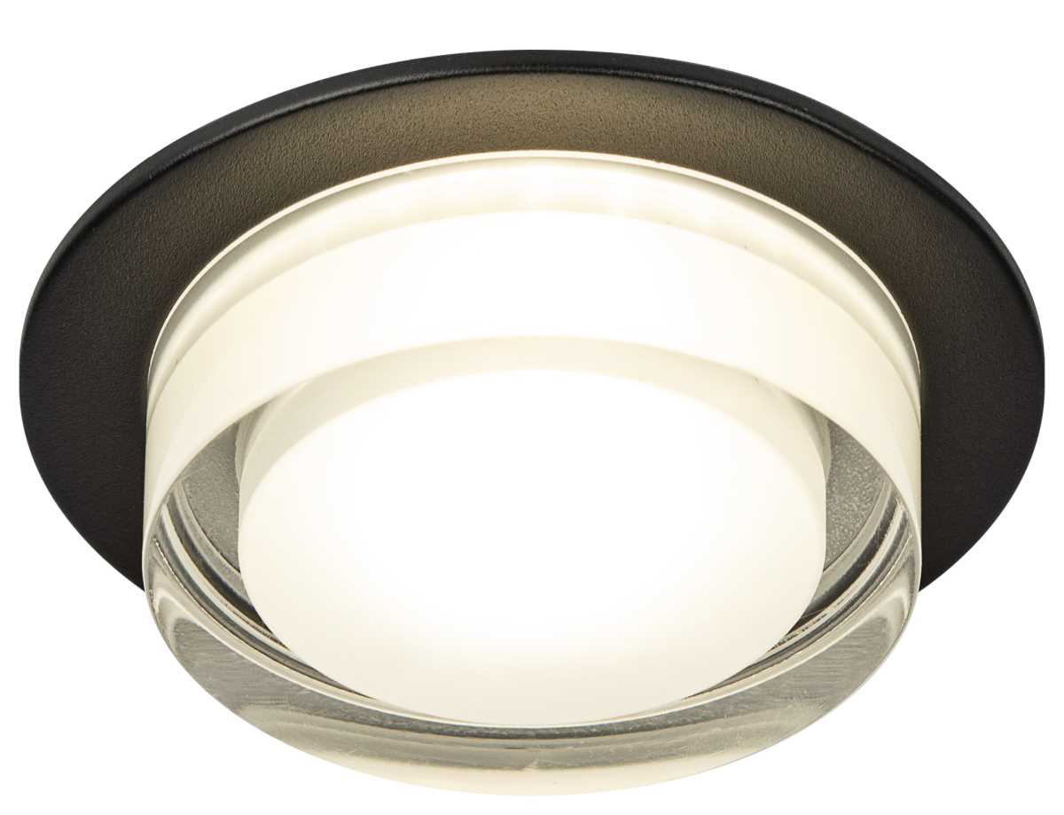 фото светильник встраиваемый декоративный эра dk107 bk под лампу mr16 gu5.3 черный б0058397 | 220svet.ru