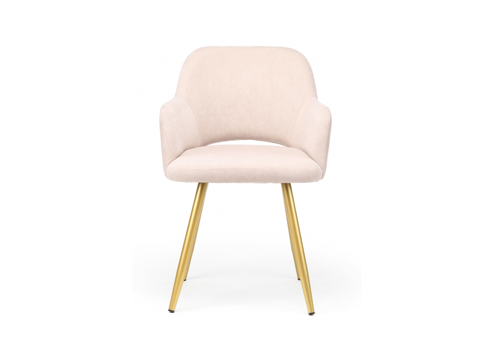 фото стул на металлокаркасе woodville эолин латте (glory 10) / золотой 631699 | 220svet.ru