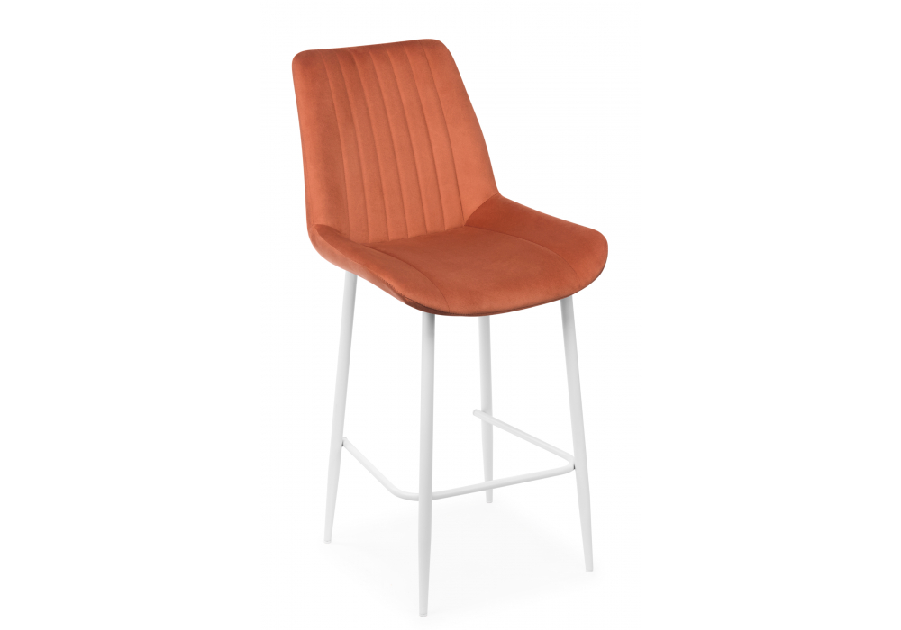 фото барный стул вращающийся woodville седа 360 терракотовый (zd 432) / белый 632620 | 220svet.ru