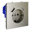 Миниатюра фото розетка встраиваемая с заземлением и защитными шторками, 16а, с usb, a+с voltum s70 vls040504 (шелк) | 220svet.ru