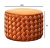 Миниатюра фото пуф плетеный велюр терракотовый garda decor n-puf304 ter | 220svet.ru