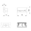 Миниатюра фото заглушка deko-light end cap p-au-01-08 set 2 pcs 978001 | 220svet.ru