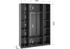 Миниатюра фото шкаф четырехстворчатый woodville кассий 160 графит 679652 | 220svet.ru