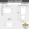 Миниатюра фото грунтовый светильник светильник fumagalli aldo square 1l4.000.000.axz1l | 220svet.ru