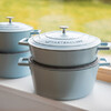 Миниатюра фото кастрюля из литого аллюминия pastel blue 4 л mc kitchen craft | 220svet.ru