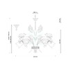 Миниатюра фото подвесная люстра lucia tucci fiori di rose 1760.8 | 220svet.ru