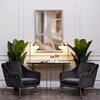 Миниатюра фото кресло велюр серо-зеленый/мат.золото garda decor 46as-ar2976-gr | 220svet.ru