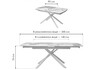 Миниатюра фото стол раскладной woodville rivoli matt white marble sintered stone / black 493170 | 220svet.ru