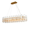 Миниатюра фото подвесная люстра delight collection kg0769p-12l clear/ brass | 220svet.ru