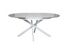 Миниатюра фото стол обеденный раскладной круглый керамический garda decor 83mc-1907dt wh | 220svet.ru