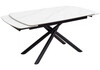 Миниатюра фото стол раскладной woodville rivoli matt white marble sintered stone / black 493170 | 220svet.ru