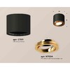 Миниатюра фото комплект накладного светильника ambrella light xs7511004 sbk/pyg черный песок/золото желтое полированное (c7511, n7004) | 220svet.ru