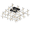 Миниатюра фото потолочный светильник molecular 36 black/gold | 220svet.ru
