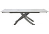Миниатюра фото керамический стол раскладной woodville estebio 160 gloss statuario white solid ceramic / серый металлик 593891 | 220svet.ru