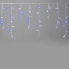 Миниатюра фото гирлянда бахрома с колпачком 3,2x0,9м синяя с мерцанием белого диода 220в провод прозрачный ip65 ltc pil180blwcap-10-2b | 220svet.ru