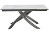 Миниатюра фото керамический стол раскладной woodville estebio 160 gloss statuario white solid ceramic / серый металлик 593891 | 220svet.ru