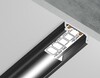 Миниатюра фото профиль накладной для светодиодной ленты ambrella illumination gp1700bk | 220svet.ru