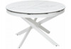 Миниатюра фото керамический стол расклладной woodville trento 120 high gloss statuario белый мрамор глянцевый керамика / белый каркас 368774 | 220svet.ru