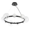 Миниатюра фото подвесная светодиодная люстра crystal lux sp9 black/transparent | 220svet.ru