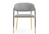 Миниатюра фото стул на металлокаркасе woodville kamelia велюр светло-серый / золотой 15947 | 220svet.ru