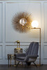 Миниатюра фото стол журнальный стекло garda decor 13rxfs5080m-gold | 220svet.ru