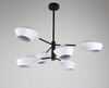 Миниатюра фото подвесная люстра lumina deco romina ldp 6037-6 wt+bk | 220svet.ru