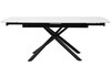 Миниатюра фото стол раскладной woodville rivoli matt white marble sintered stone / black 493170 | 220svet.ru