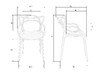 Миниатюра фото набор 3 шт стул обеденный dobrin masters lmzl-pp601-n3-13326 | 220svet.ru