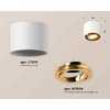 Миниатюра фото комплект накладного светильника ambrella light techno spot xs7510004 swh/pyg белый песок/золото желтое полированное (c7510, n7004) | 220svet.ru