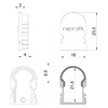 Миниатюра фото заглушка deko-light end cap r-au-02-10 set 2 pcs 979521 | 220svet.ru