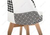 Миниатюра фото стул деревянный mille черный / белый | 220svet.ru