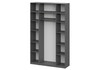 Миниатюра фото шкаф комплектация 3 woodville даиго с антресолью графит серый текстурный 676152 | 220svet.ru