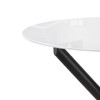 Миниатюра фото стол стеклянный woodville rock 100х75 white / black 15536 | 220svet.ru