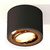 Миниатюра фото комплект накладного светильника ambrella light xs7511004 sbk/pyg черный песок/золото желтое полированное (c7511, n7004) | 220svet.ru