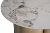Миниатюра фото стол журнальный круглый керамогранит белый garda decor 76ar-63043 | 220svet.ru