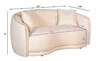Миниатюра фото диван двухместный велюровый бежевый с кантом garda decor 102an-33821 | 220svet.ru