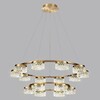 Миниатюра фото подвесная светодиодная люстра odeon light fivre 5032/96l античная бронза | 220svet.ru