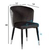 Миниатюра фото стул велюр garda decor 30c-1232f gr | 220svet.ru